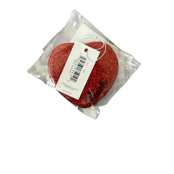 Coach Sparkling Red Heart Compact Mirror - NWT - Picture 6 of 7